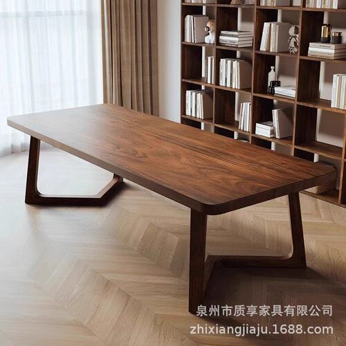 南美胡桃木高档客厅实木大长书桌工作台书房书法桌大板学习桌椅