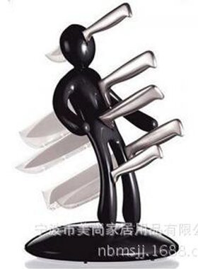创意人形刀具套装多功能不锈钢刀架套装刀座LOGO厨房用