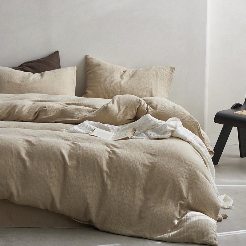 A类母婴级双层纱丨四件套全棉纯棉2024新款床单被套简约秋冬床品,床上用品,床品套件/四件套/多件套,淘宝优惠券,粉丝福利购,淘宝优惠卷