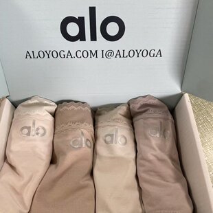 包邮新款ALO女士内裤中腰极简法式蕾丝性感莫代尔女内裤 代发