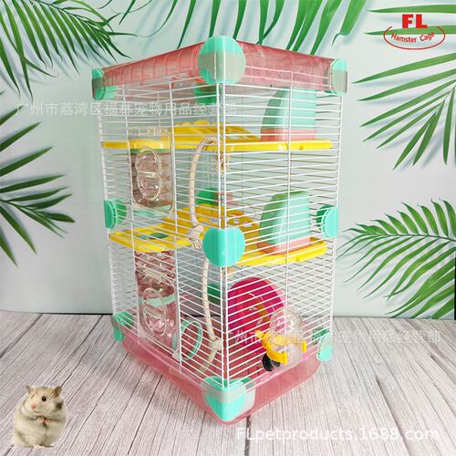 福林亚克力三层景观仓鼠笼子金丝熊别墅仓鼠用品 Hamster cage