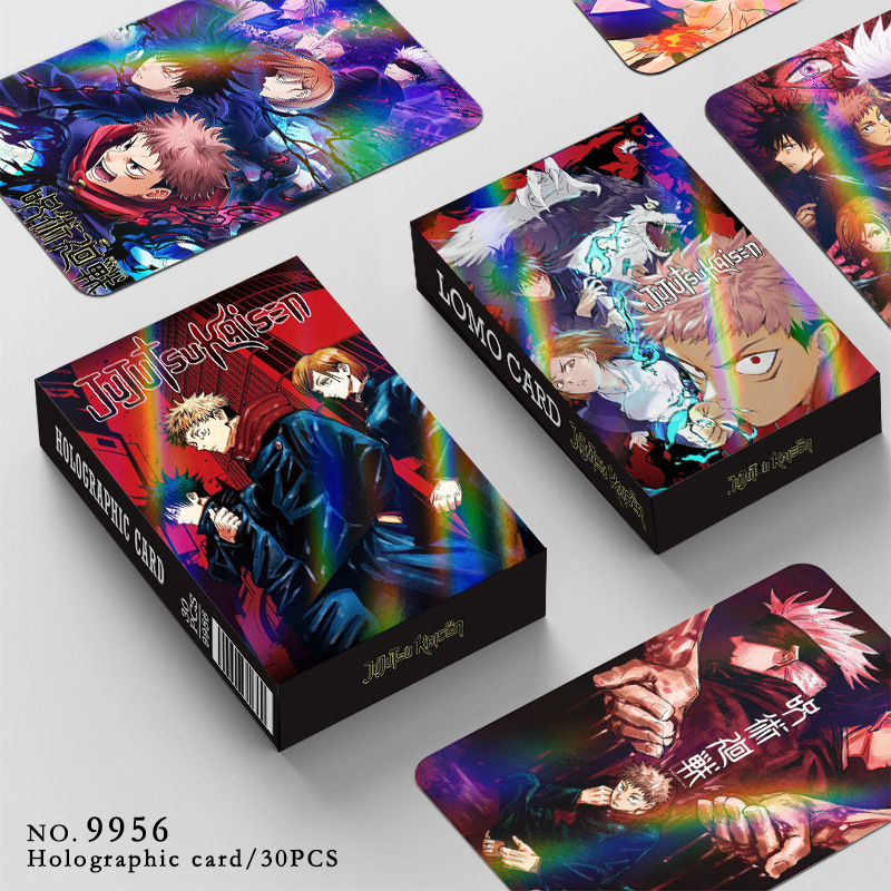 30张咒术回战镭射小卡片闪卡五条悟夏油杰虎杖悠仁动漫纪念周边