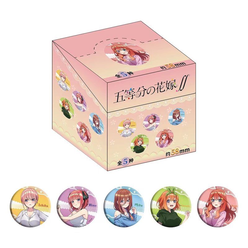 漫序正版五等分的花嫁双闪睡衣系列吧唧徽章盲盒