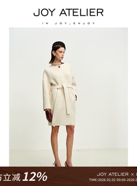 JOY0200 RED CROWN 北极曙色   红玛瑙一粒扣针织骆马绒大衣