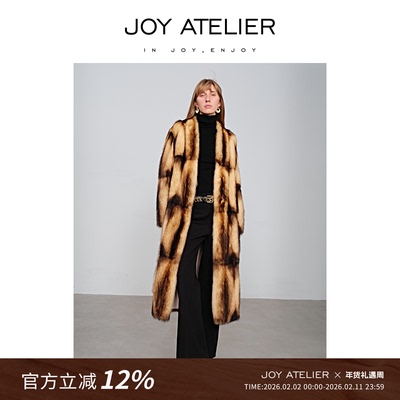 JOYATELIER艾鼬毛皮中长款皮草