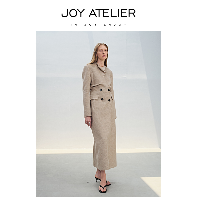 羊毛长款收腰裙装羊绒大衣职业装