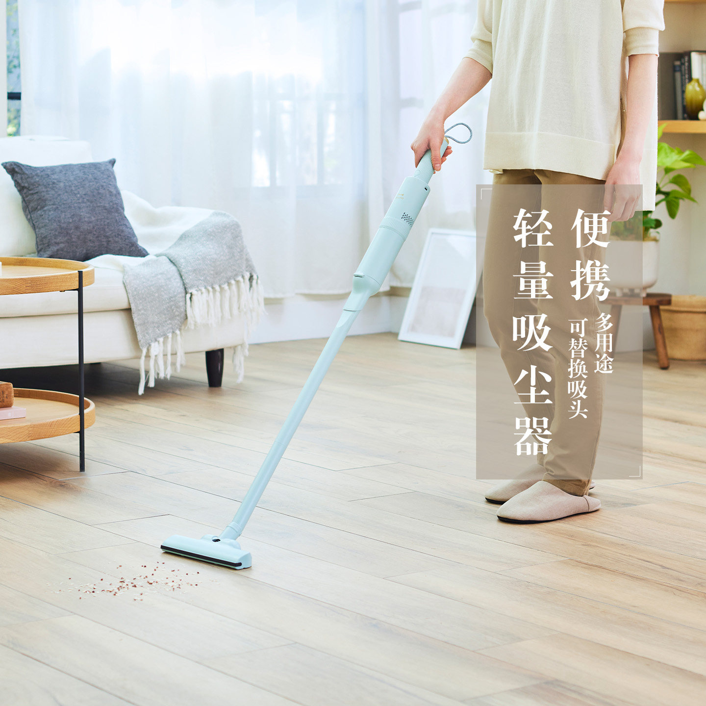 BRUNO便携无线吸尘器家用小型手持大吸力宠物猫毛低音轻量长续航