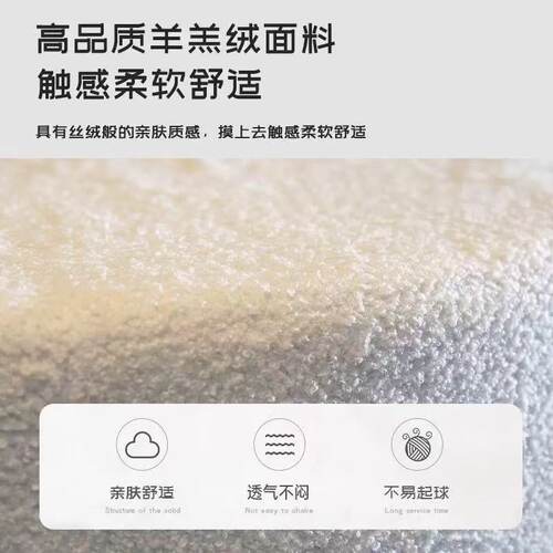 家用滑轮矮凳美缝凳子儿童带娃学步凳旋转美甲换鞋椅子羊羔绒圆凳
