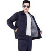 春秋双层工作服套装 男劳保服内衬加厚上衣汽修厂服工地工装 工程服