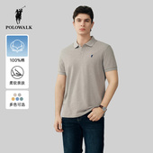 纯棉 商务纯色薄款 POLOWALK男士 POLO衫 新品 短袖 夏季 T恤
