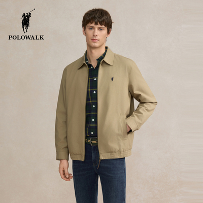 POLOWALK男装外套2025秋季新品商务绅士翻领休闲通勤外套男式上衣