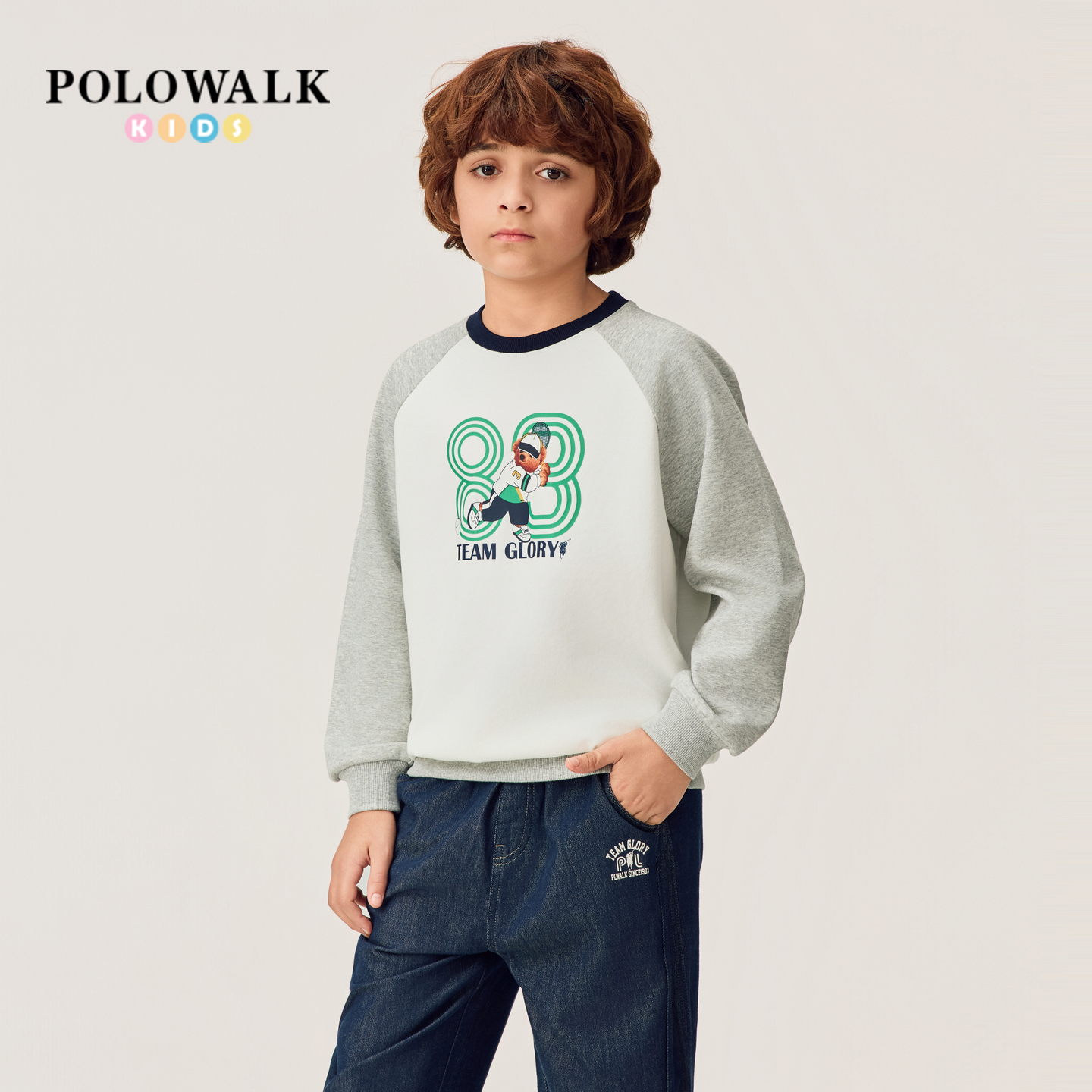 POLOWALK童装男童卫衣2026新品男童卫衣