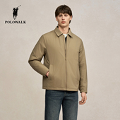 POLOWALK男式 简约直筒百搭上衣翻领行政外套男装 茄克2025冬季 新品