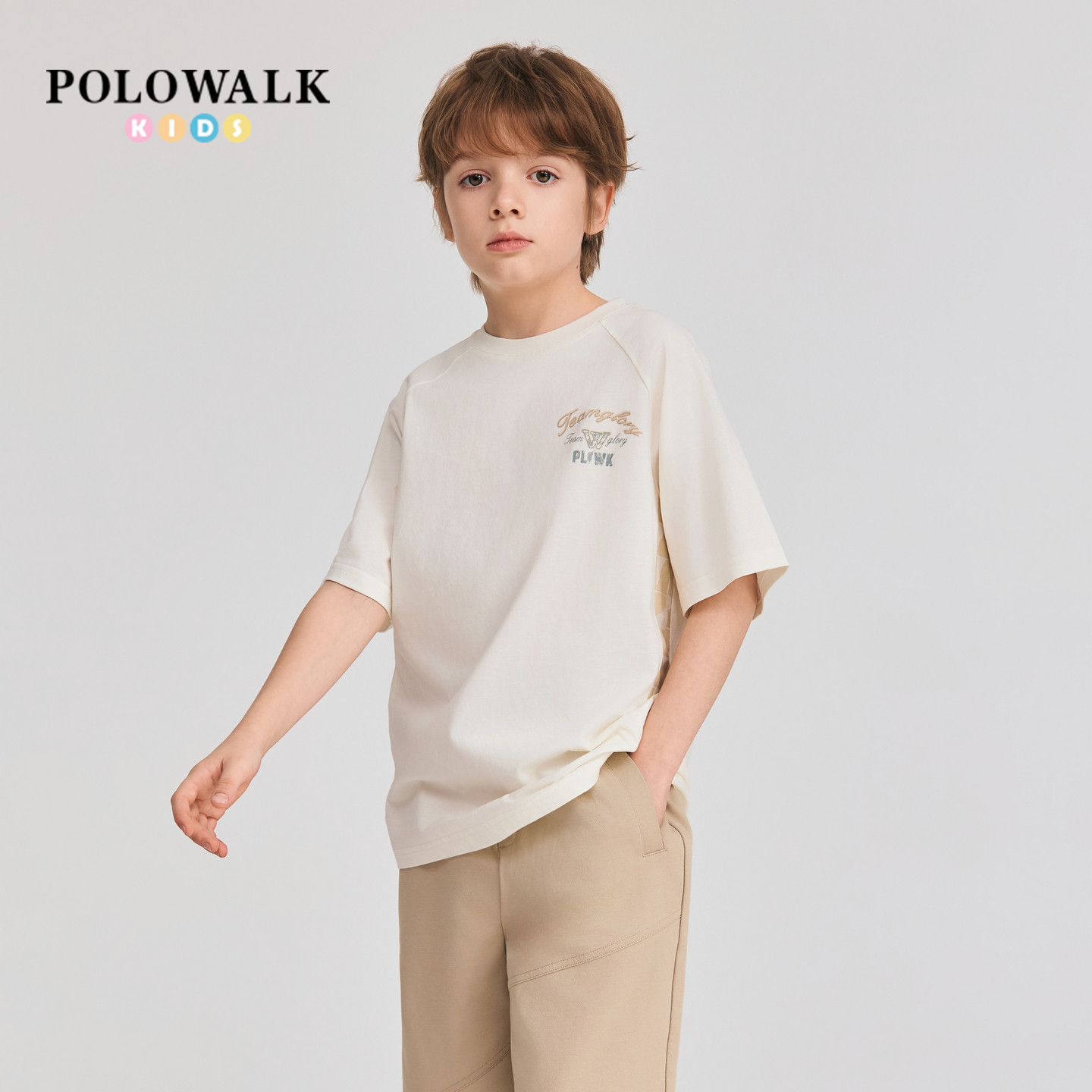 POLOWALK男童印花短袖T恤