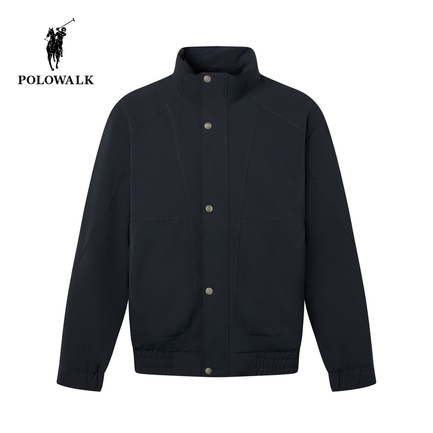 【90鸭绒】POLOWALK男式羽绒服2026冬季简约立领夹克轻薄短外套