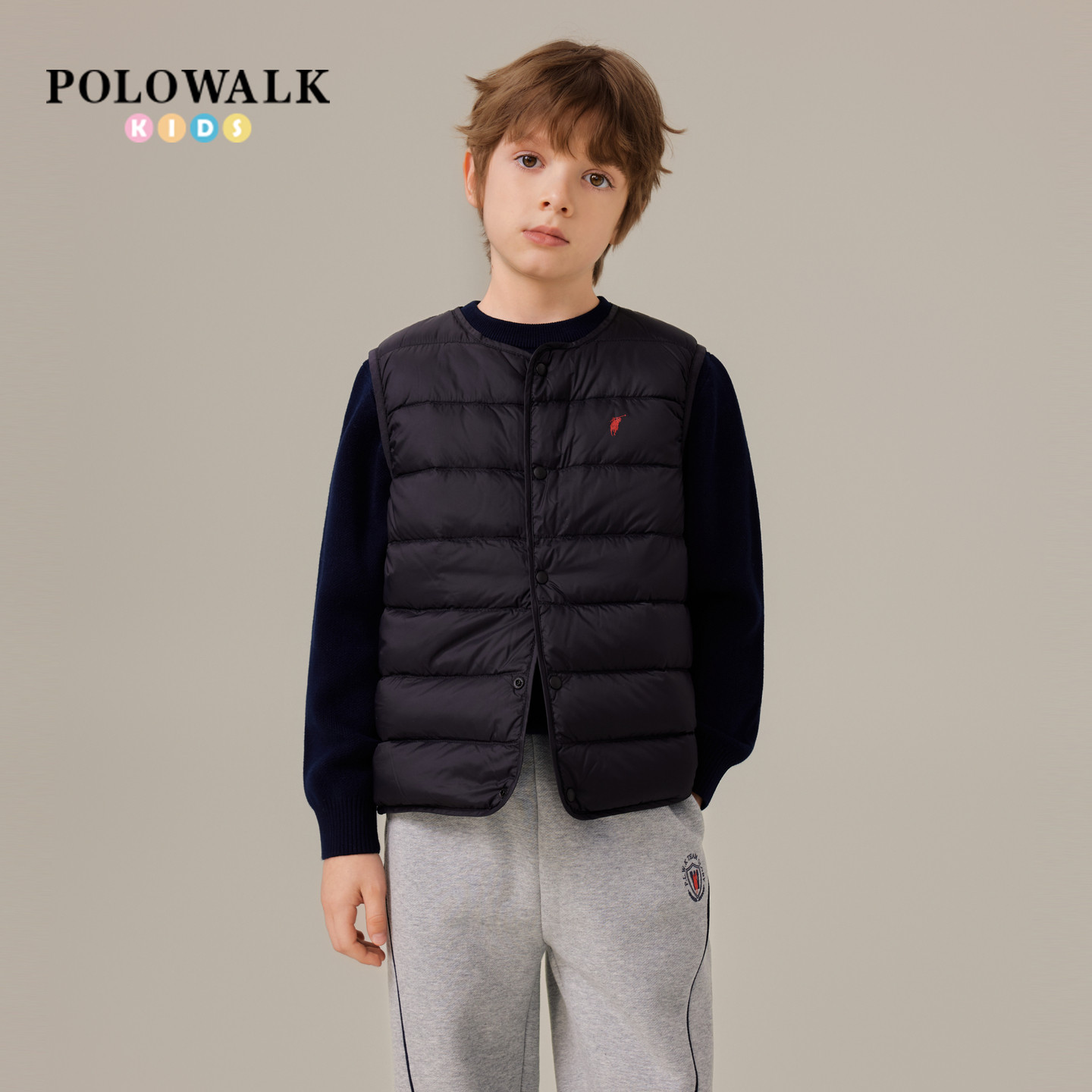 POLOWALK男童羽绒马夹