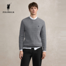 100%绵羊毛 圆领百搭羊毛衫 POLOWALK男士 针织衫 男 毛衣秋冬新款
