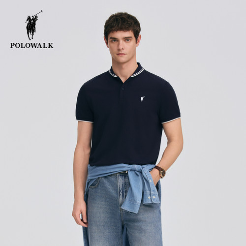 POLOWALK撞色棒球领短袖