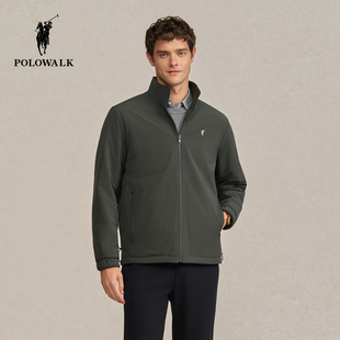 POLOWALK男装2025冬季新品男式外套简约通勤双面穿立领外套男款