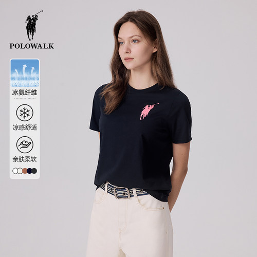 POLOWALK女士短袖t恤夏季新款