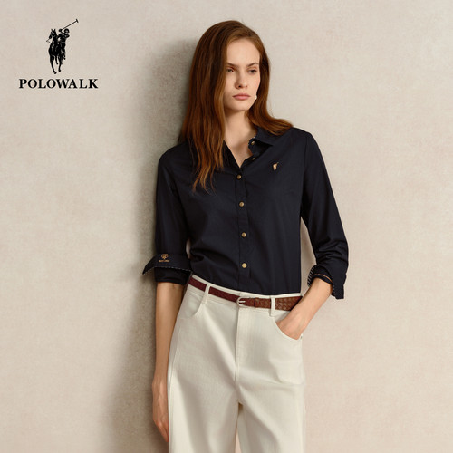 polowalk长袖纯棉衬衫