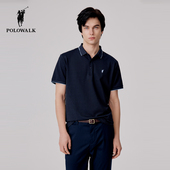 新款 POLOWALK短袖 夏季 男士 休闲爽滑抗皱显瘦t恤宽松 polo衫