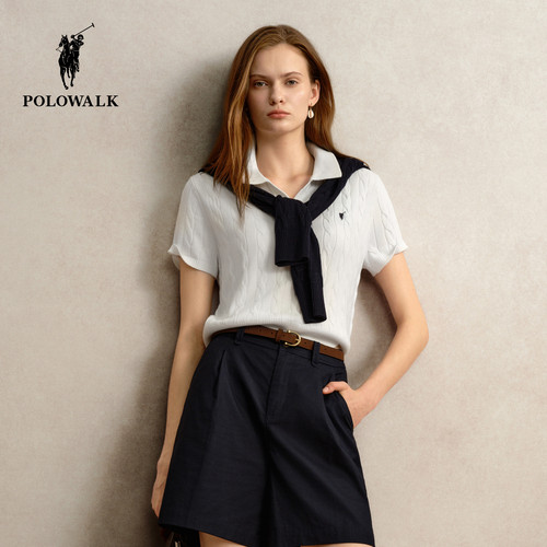 POLOWALK女式短袖针织衫