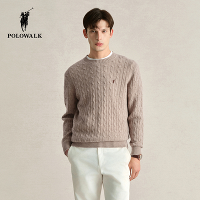 POLOWALK2024男式圆领羊毛衫