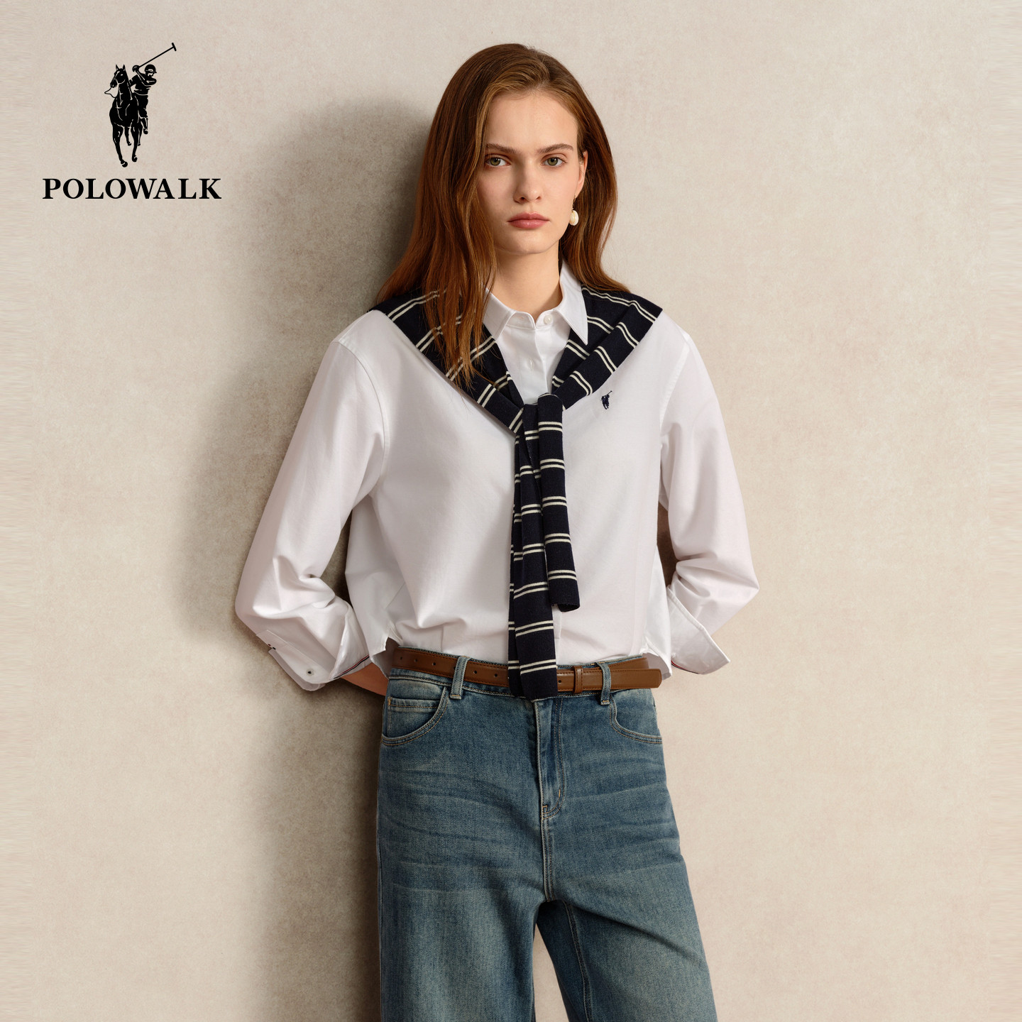 POLOWALK女式长袖衬衫