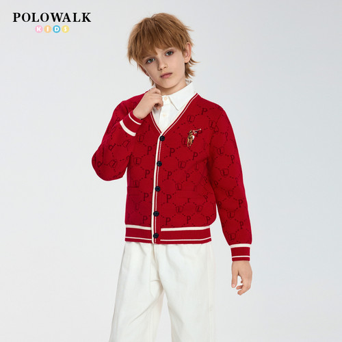 POLOWALK春季男童线衫假两件