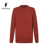 POLOWALK男士 上衣 纯色百搭套头毛衣长袖 圆领针织衫 秋冬新款