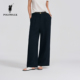 休闲裤 2026春夏裤 新品 POLOWALK女式 亚麻混纺编织腰带阔腿休闲长裤
