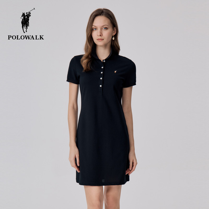 POLOWALK女式短袖针织连衣裙图片