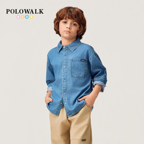 POLOWALK男童长袖衬衫