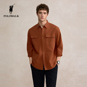 长袖 翻领复古工装 衬衫 POLOWALK男装 2026春季 新品 风通勤衬衣男式