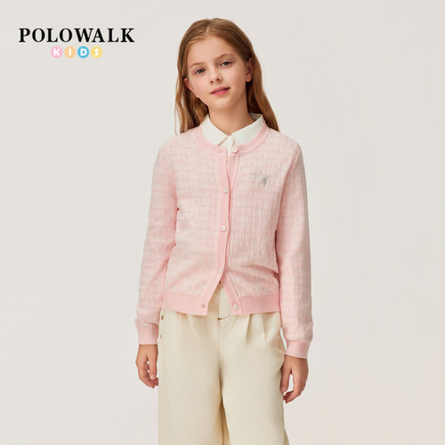 POLOWALK女童提花针织衫