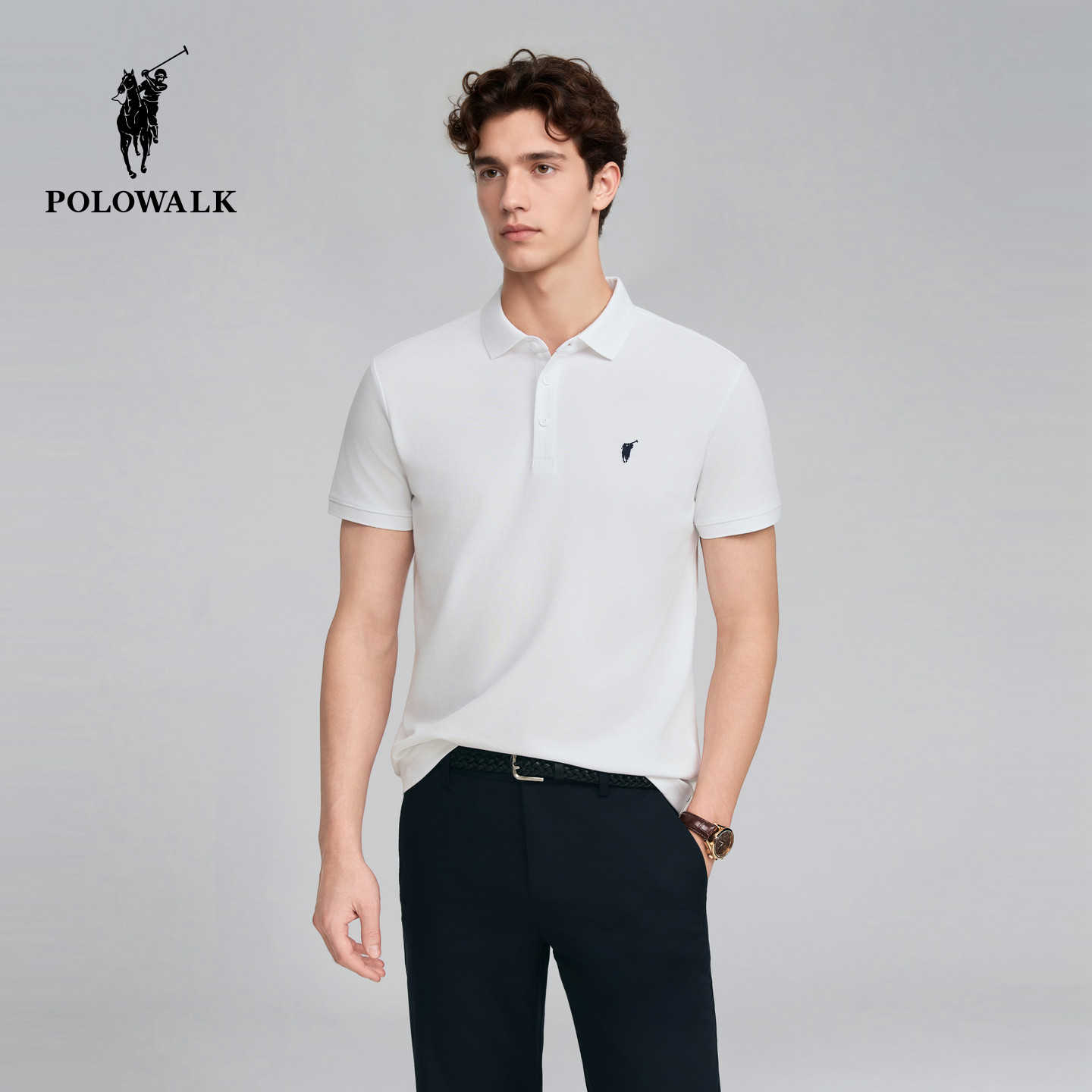 【冰氧吧】POLOWALK男式短袖POLO衫夏季新品凉感薄款短袖T恤