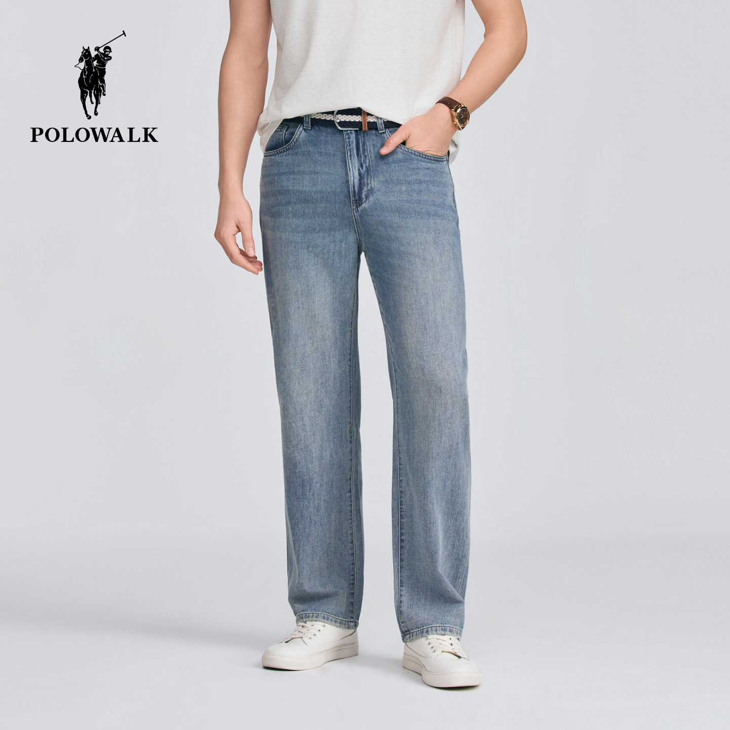 POLOWALK经典直筒牛仔裤