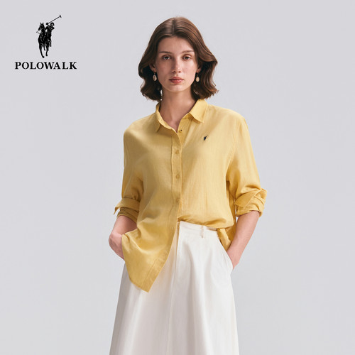 POLOWALK翻领长袖衬衫