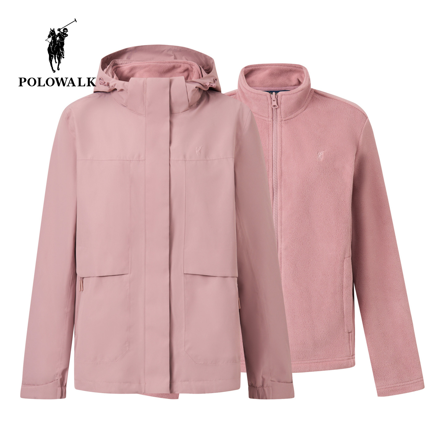 【一衣三穿】POLOWALK女式外套2025冬季新品户外徒步休闲