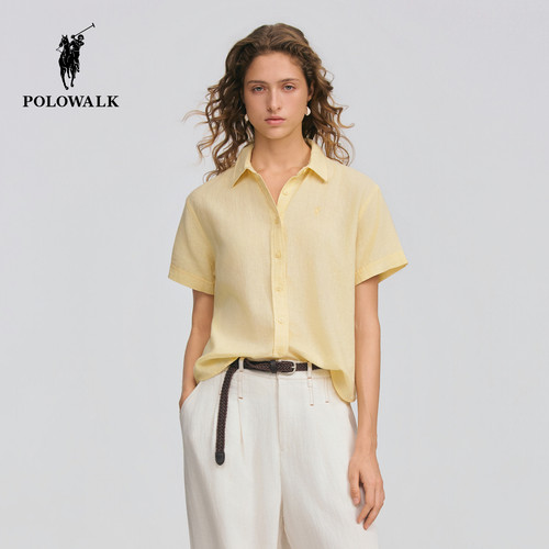 POLOWALK翻领休闲短袖衬衫