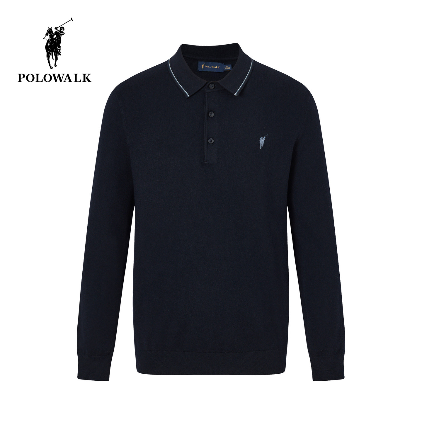 POLOWALK男装男式针织衫冬季款绅士风经典百搭翻领套头长袖针织衫,男装,针织衫/毛衣,淘宝优惠券,粉丝福利购,淘宝优惠卷