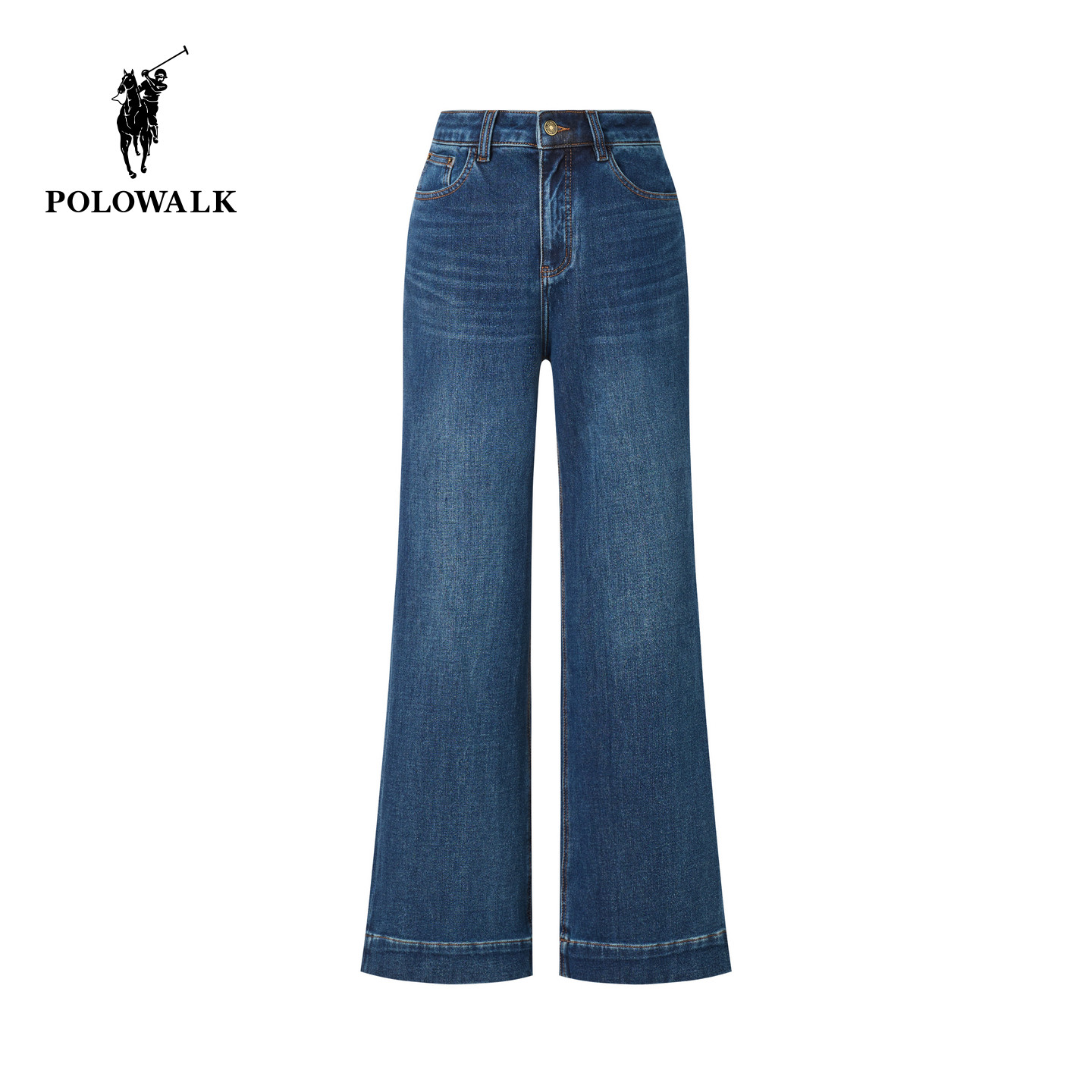 POLOWALK女式牛仔裤2025秋冬裤新品复古微喇长裤显瘦百搭牛仔裤,女装/女士精品,牛仔裤,淘宝优惠券,粉丝福利购,淘宝优惠卷