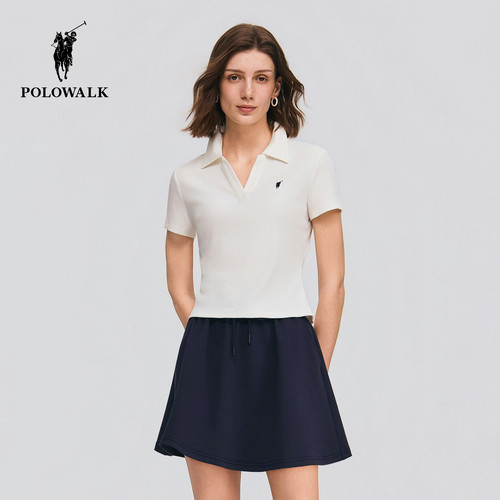 POLOWALK剪刀领短袖POLO衫