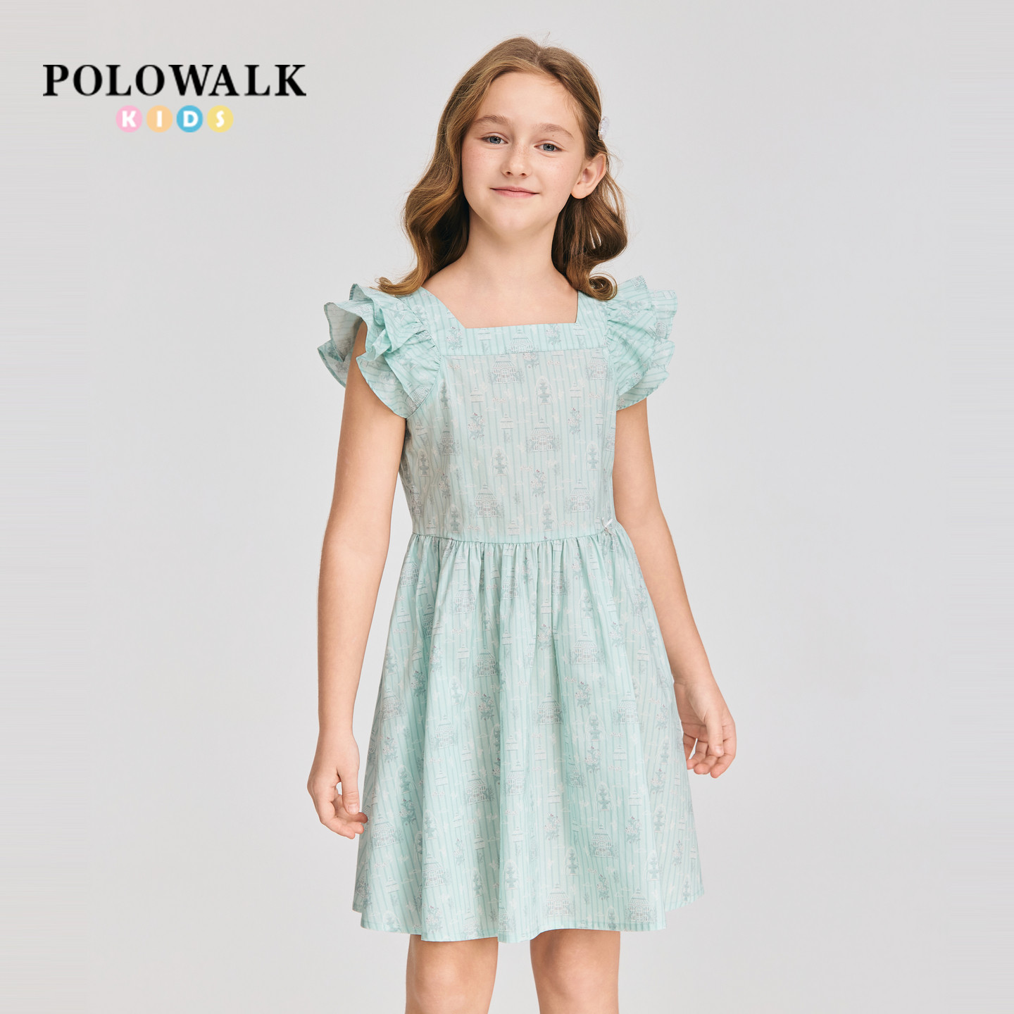 POLOWALK女童短袖连衣裙