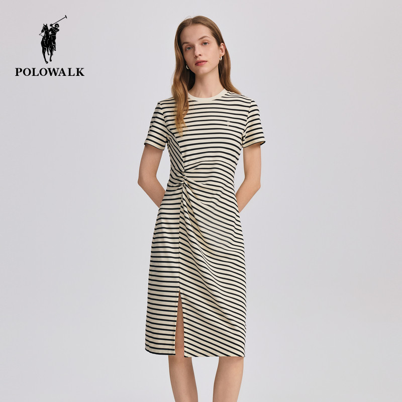 POLOWALK女式短袖针织连衣裙图片