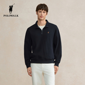 潮流立领休闲通勤套头上衣男式 新品 卫衣2025秋季 POLOWALK男装
