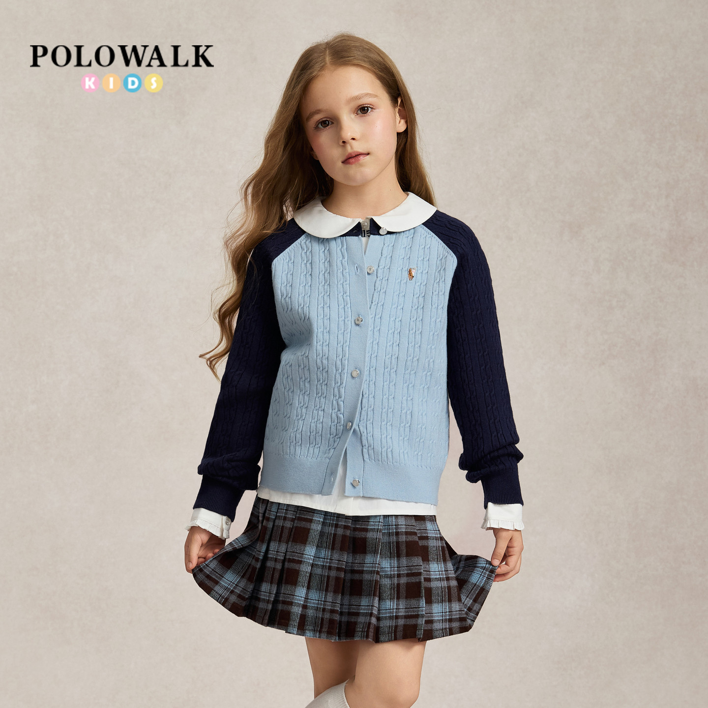 POLOWALK女童提花针织衫图片