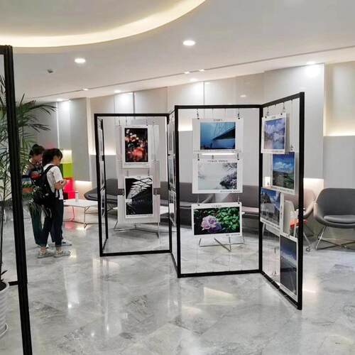 八展柱画架学校画棱展展架学生书法绘画作品展架GH-B001摄影挂美