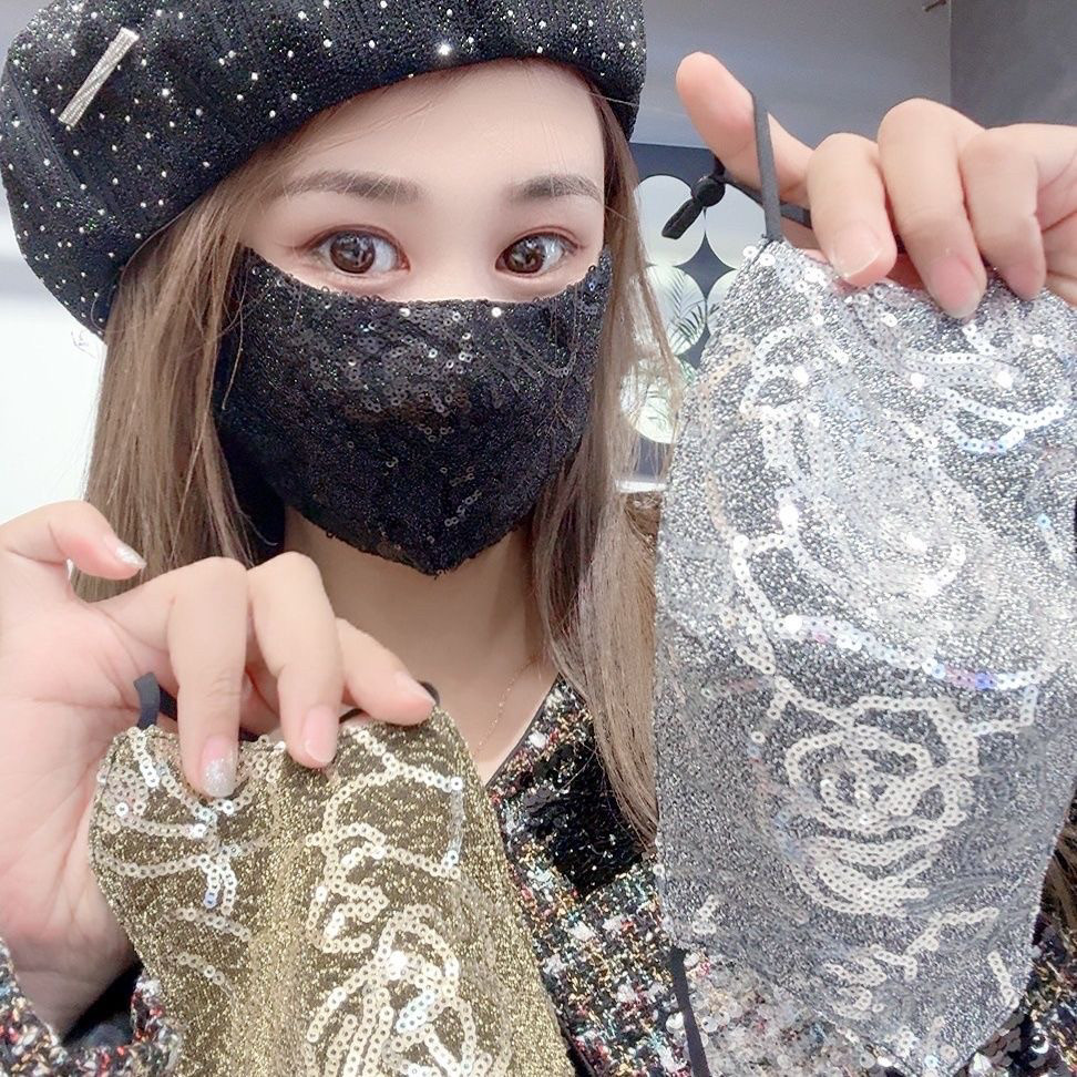 秋冬亮片刺绣时尚洋气护脸巾口罩潮流风挂耳秋冬款防灰尘蹦迪款,居家日用,口罩,淘宝优惠券,粉丝福利购,淘宝优惠卷